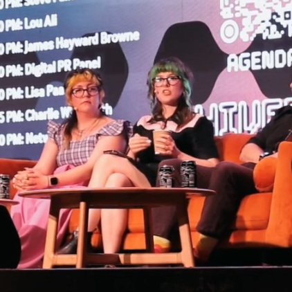 Beth presenting at HIVE MCR